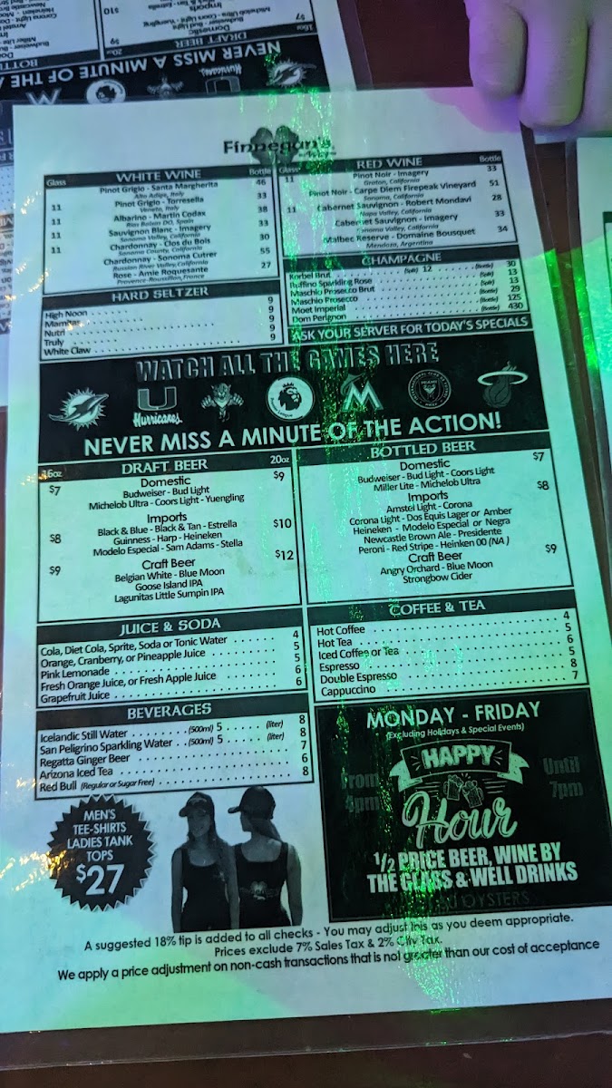 Finnegan's Way Menu - Image 3